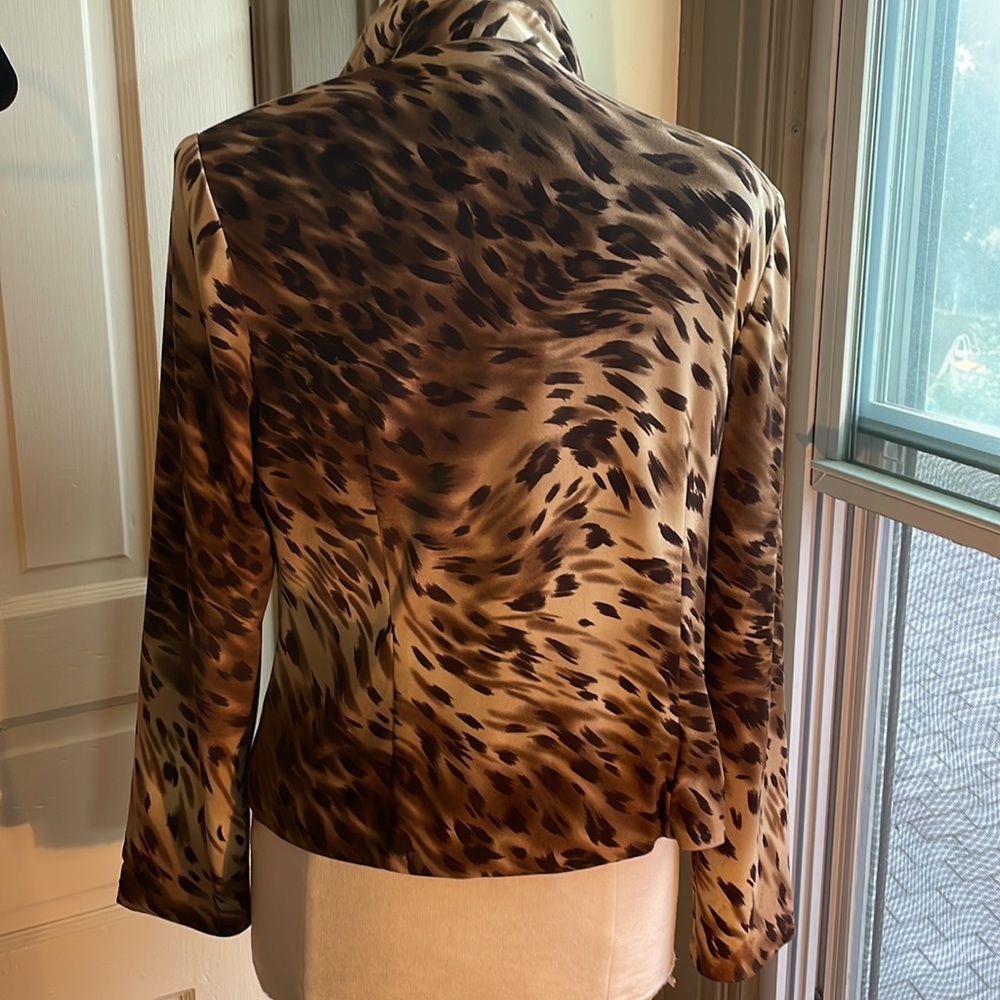Leopard Print Jacket Lightweight Lined - image 5